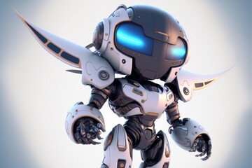 可愛くて、かっこいいヒーローのような強いAIロボット
