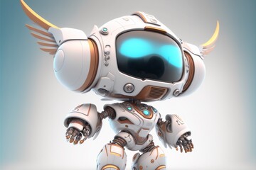 可愛くて、かっこいいヒーローのような強いAIロボット"A strong AI robot that looks like a cute and cool hero"　Generative AI