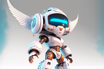 可愛くて、かっこいいヒーローのような強いAIロボット"A strong AI robot that looks like a cute and cool hero"　Generative AI