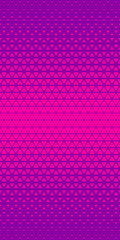 Purple pink halftone triangles pattern. Abstract geometric gradient background. Vector illustration.