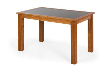 wooden table isolated on white background .dinning table .