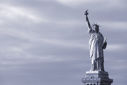 Statue of Liberty and Sky, New York, New York, USA