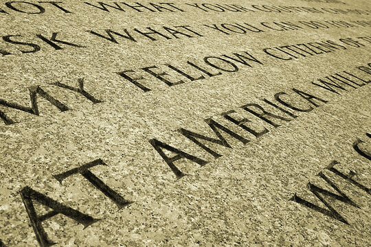 Close-Up of Kennedy Inscription, Washington, D.C., USA