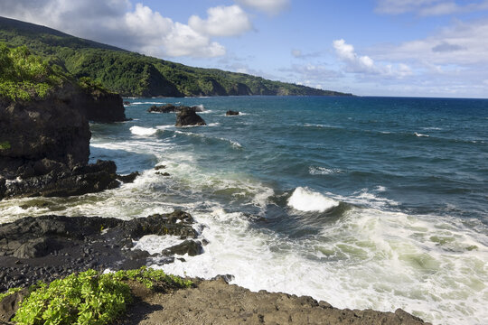 Coastal Region Near Hana, Maui, Hawaii, USA