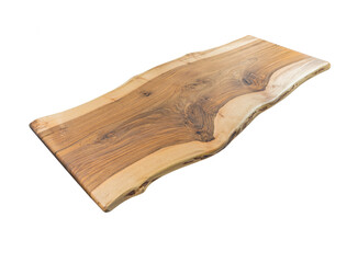 Nutwood slab isolated on a white background