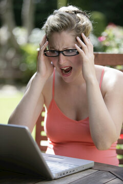 Woman with Computer Problem