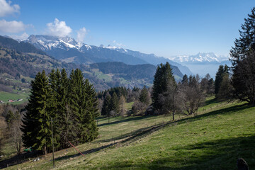 Scenery near Les Pléiades in Vaud, Switzerland