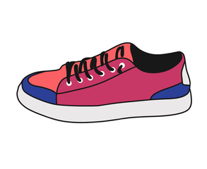 Sneakers shoes illustration isolated on transparent background 