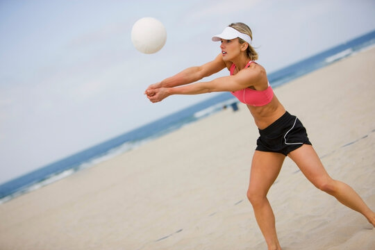 Woman Playing Volleyball
