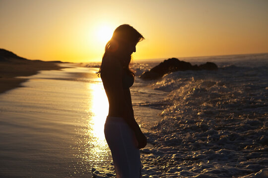 Woman at Beach, Baja California Sur, Mexico