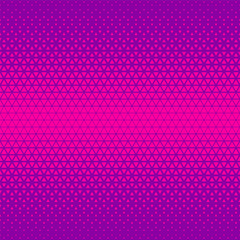 Purple pink halftone triangles pattern. Abstract geometric gradient background. Vector illustration.