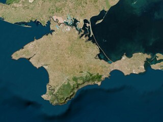 Crimea, Ukraine. Low-res satellite. No legend