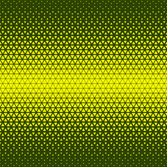 Yellow khaki green halftone triangles pattern. Abstract geometric gradient background. Vector illustration.
