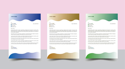 Corporate latter head design, Corporate company latter head. New modern creative letter head design, Business latter head pad design.