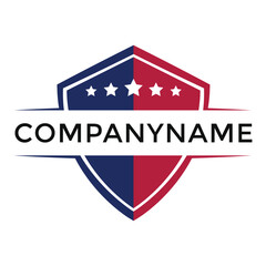 American shield logo design template