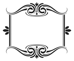 Vintage elegant text border. Decorative classic frame