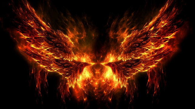 Demon Angel Fire hell Wings, Generative Ai