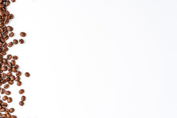 Coffee beans isolated on white background.