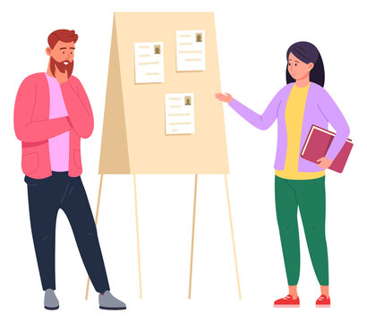 Hr team looking at cv and choosing candidate for interview