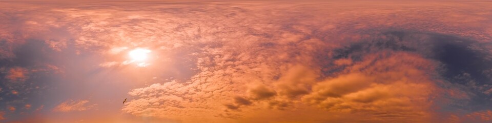 Blue sky panorama with Cirrus clouds in Seamless spherical equirectangular format. Full zenith for...