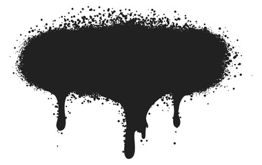 Blank ink splash with dripping stain. Grungy texture