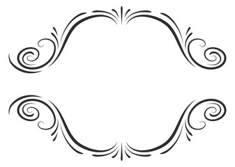 Ornate elegant decorative frame. Calligraphic vintage border