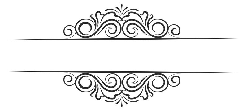 Classic Ornate Divider. Elegant Decorative Page Header