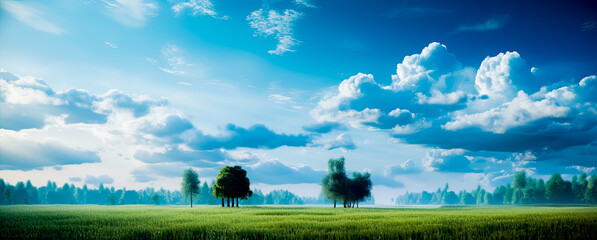 Obraz na płótnie Canvas White clouds, background, landscapes with soft edges, light sky-blue. Generative AI.