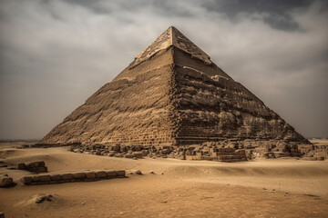 Fototapeta na wymiar Pyramid of Giza Generative AI