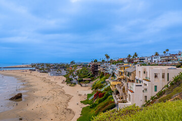 Nice houses by the beach in california, usa