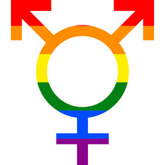 Bisexual gender orientation rainbow symbol sexual icon