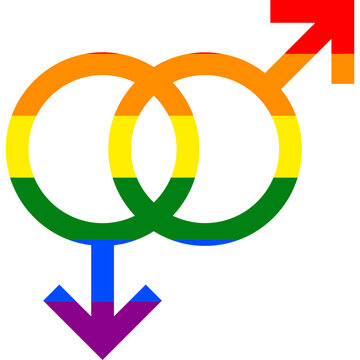 Gay gender orientation rainbow symbol sexual icon
