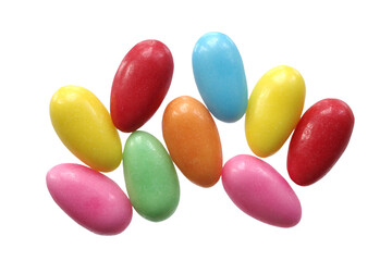 Colorful easter eggs candy isolated on transparency png file