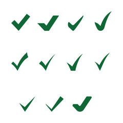 Check Mark icon vector isolated on white background