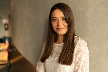 Fototapeta premium Young charming woman portrait
