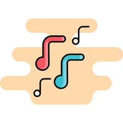 Music icon. Suitable for Web Page, Mobile App, UI, UX and GUI design