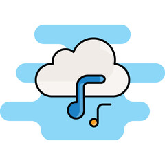 Music Streaming icon. Suitable for Web Page, Mobile App, UI, UX and GUI design