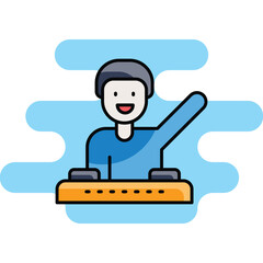 Dj Music icon. Suitable for Web Page, Mobile App, UI, UX and GUI design