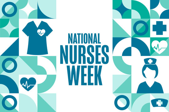 National Nurses Week. Holiday concept. Template for background, banner, card, poster with text inscription. Vector EPS10 illustration. - Powered by Adobe