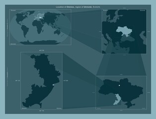 Odessa, Ukraine. Described location diagram
