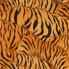 Unleash your wild side with a seamless tiger skin pattern. Perfect for fashion, home decor, and accessories. AI Generation