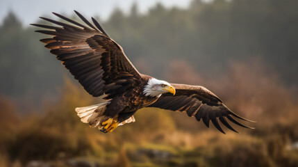 Naklejka premium Flight of the Eagle. Generative AI.....