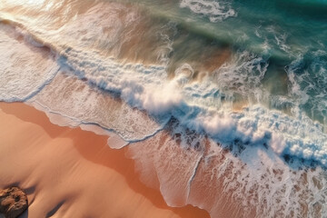 beach and sea created with Generative AI technology