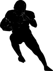 American football player silhouette