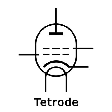 Tetrode Vector Illustration. Vacuum Tube Icon Isolated On White Background. Electronics