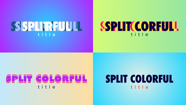 Split Colorful Title