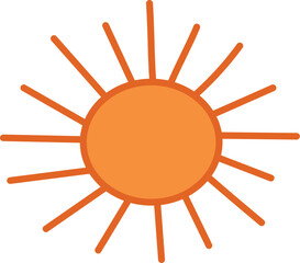 Cute Sun Element Illustration
