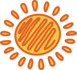 Cute Sun Element Illustration