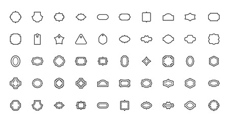 Set of geometric shapes in trendy retro style.  Modern minimalist arch frame with sparkles. Trendy design elements for banners, social media, poster design, packaging.