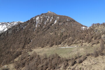 randonnée raquettes sous le mont Falère, Italie
